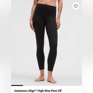 Lululemon align high rise pant 25”